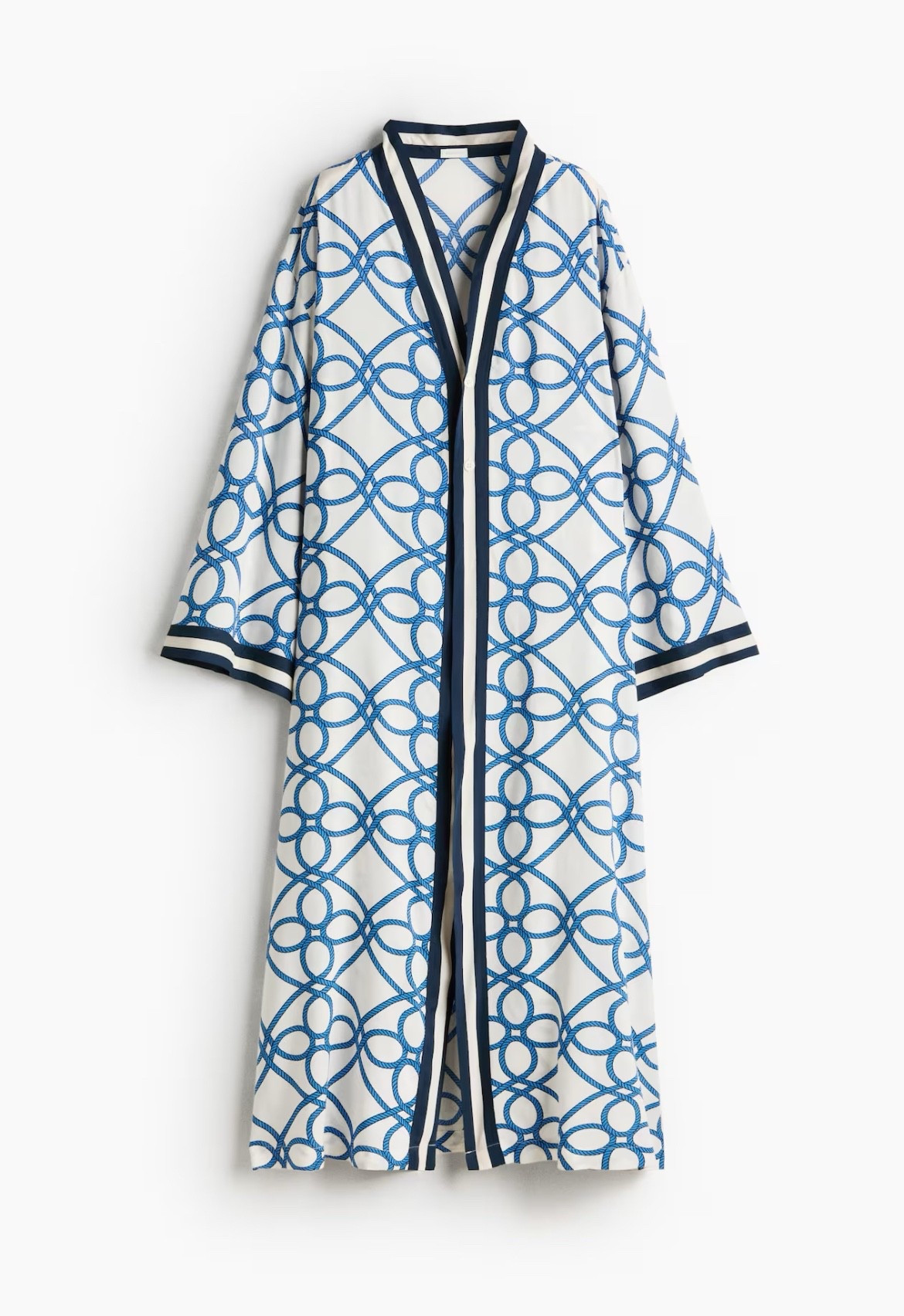 Blue and white rope pattern caftan dress 

#LTKSeasonal