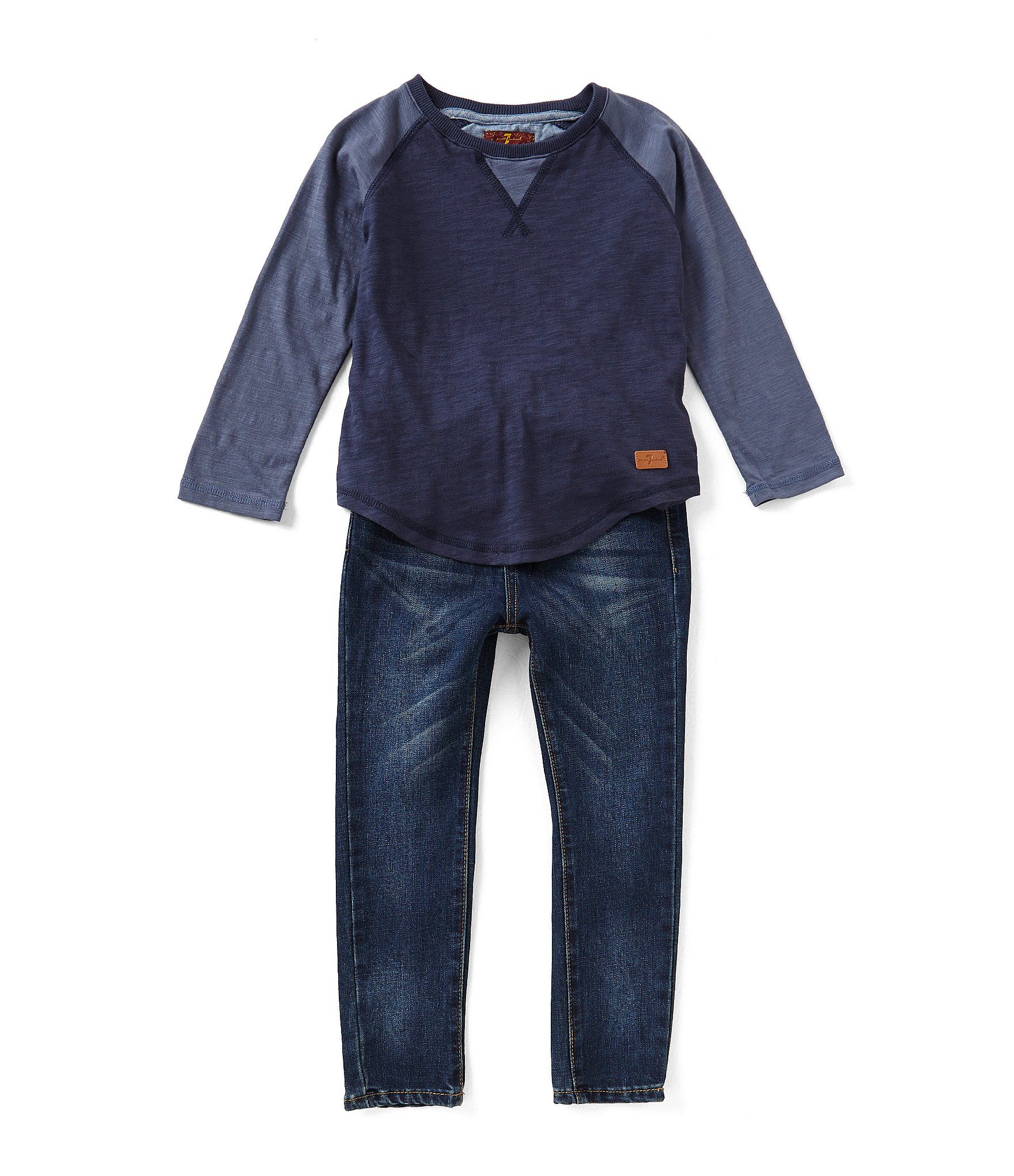 7 for all mankind Little Boys 2T-7 Color Block Tee & Jeans Set | Dillards Inc.