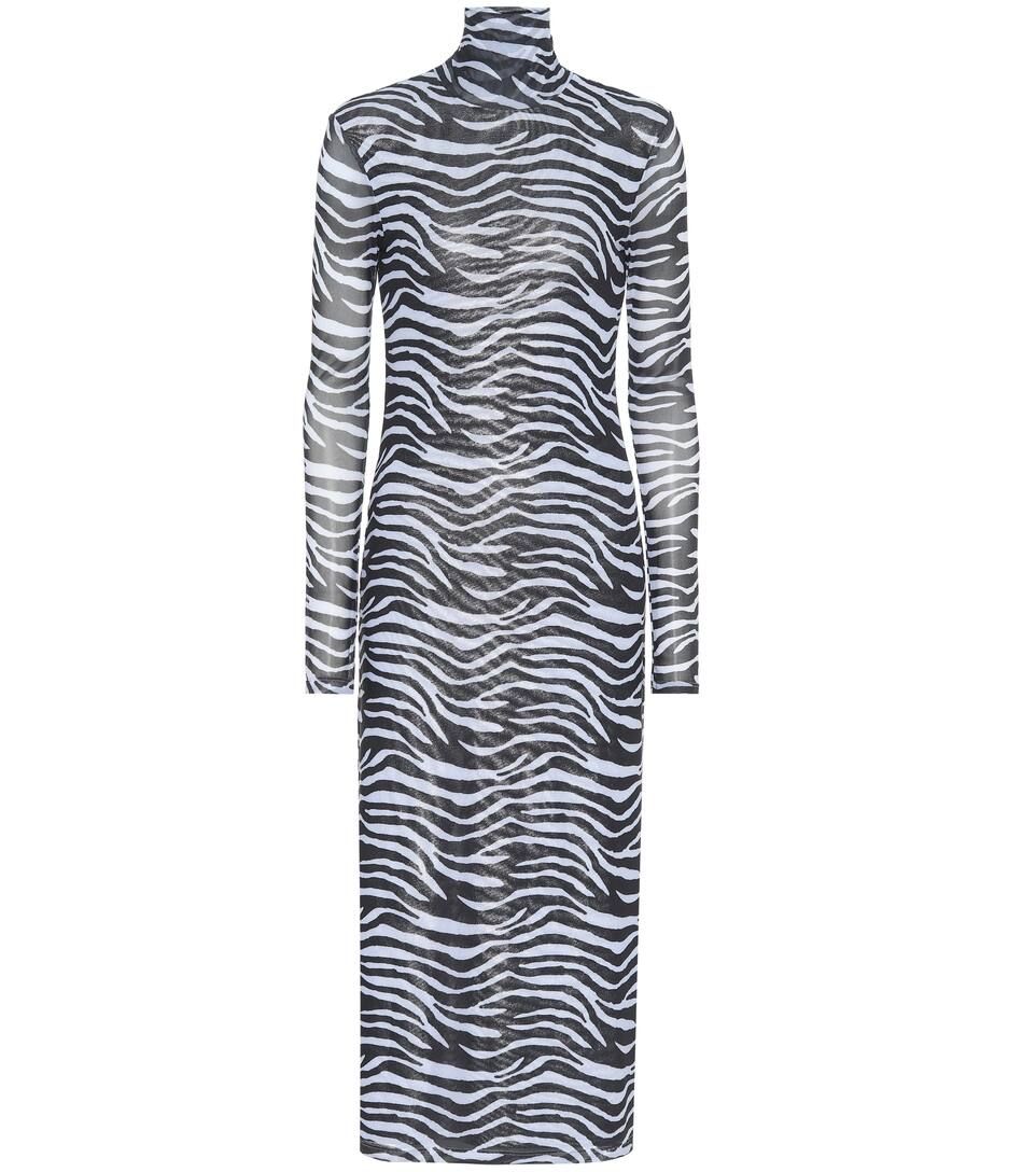 Brae zebra-striped midi dress | Mytheresa (US/CA)