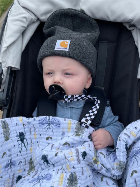 The sweetest walking partner that ever existed! Allll boy in his Carhartt beanie, checkered binky leash and bug baby quilt. The UppaBaby Vista has been incredible through every stage of life so far!

#LTKbaby #LTKfamily #LTKkids