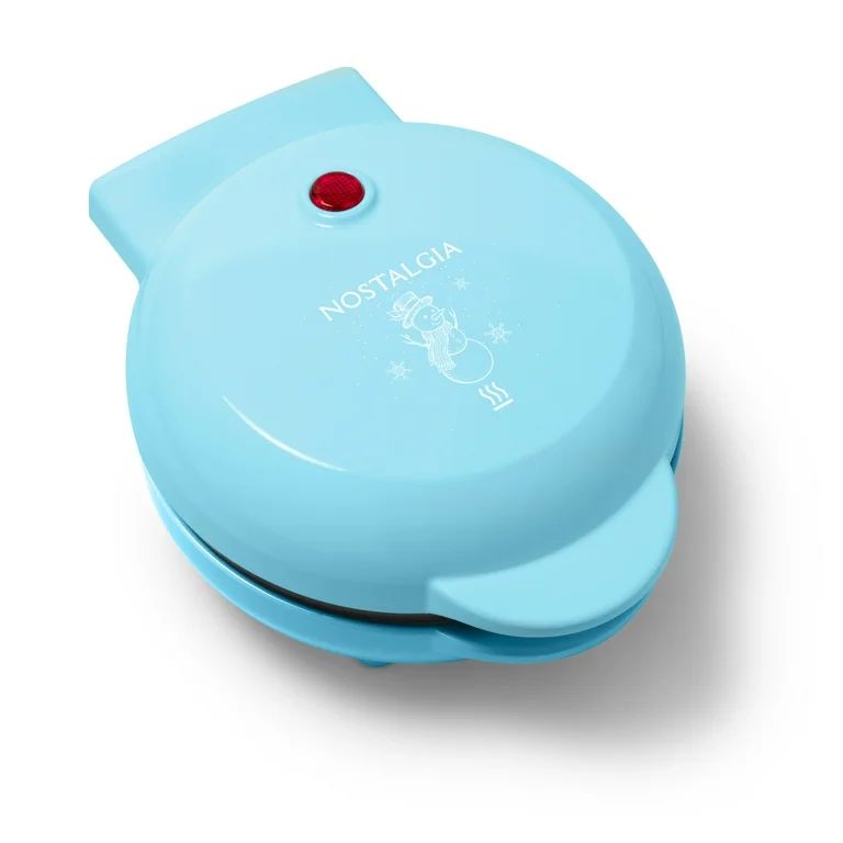 Nostalgia My Mini Snowman Waffle Maker, Blue | Walmart (US)