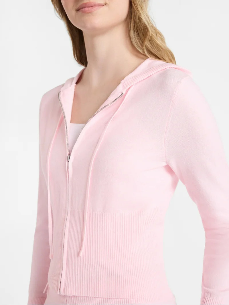 No Boundaries Sweater Hoodie and Shorts Set, 2-Piece, Women’s | Walmart (US)