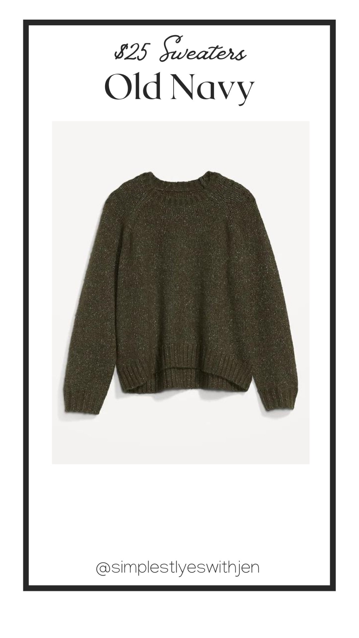Old navy $25 sweaters today only! #fallsweater #onsale #fall2022 #fallfashion2022

#LTKsalealert #LTKSeasonal #LTKunder50