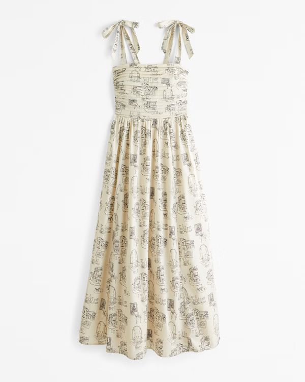 Women's The A&F Emerson Tie-Strap Maxi Dress | Women's New Arrivals | Abercrombie.com | Abercrombie & Fitch (US)