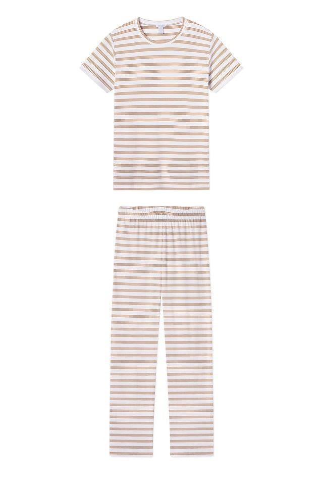 Pima Short-Long Weekend Set in Bark | LAKE Pajamas