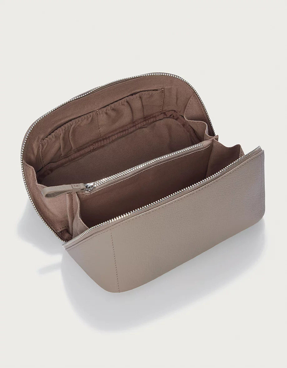 Saffiano Mini Fold Out Make-Up Case | The White Company UK & ROW