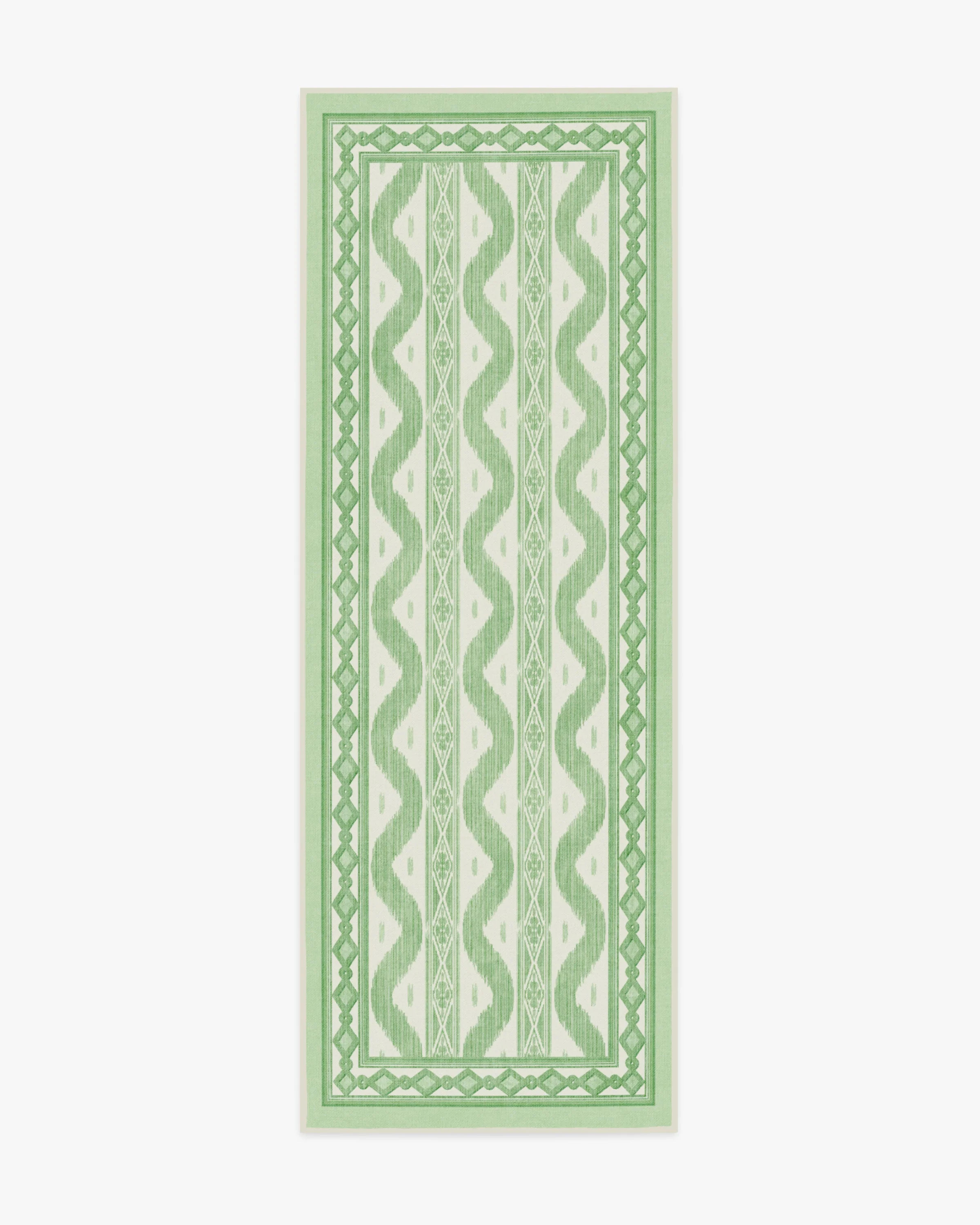 Ava Ikat Green Rug by Mrs. Alice | Ruggable US | Ruggable