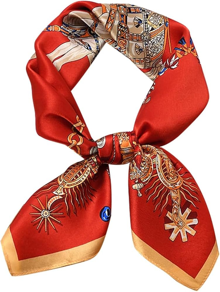 100% Pure Mulberry Silk Scarfs 27"x27" Square Scarf Women Neckerchief Headscarf hair scarf bandan... | Amazon (US)