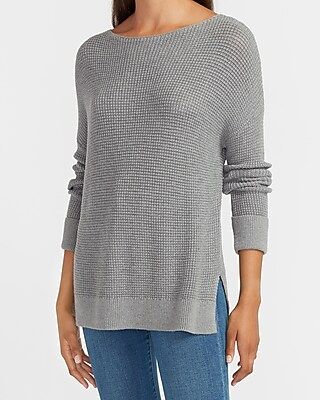 Thermal Stitch Tunic Sweater | Express