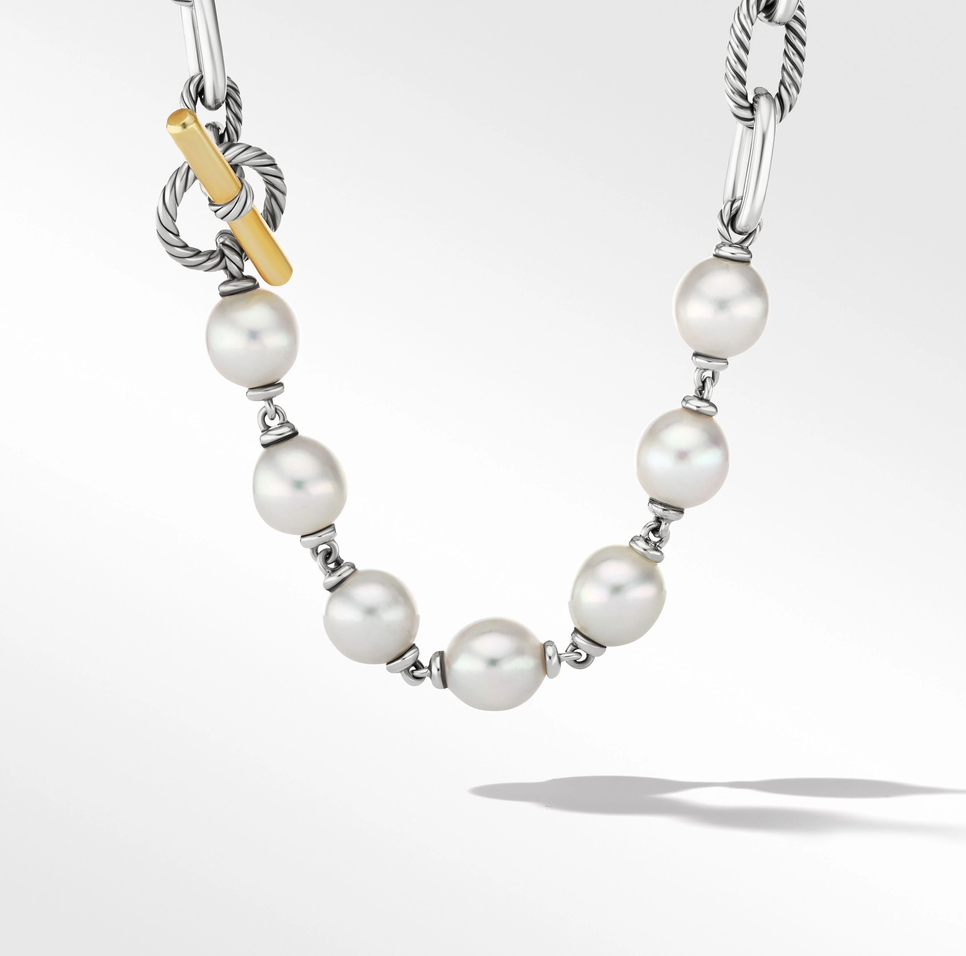 DY Madison® Pearl Chain Necklace with 18K Yellow Gold | David Yurman