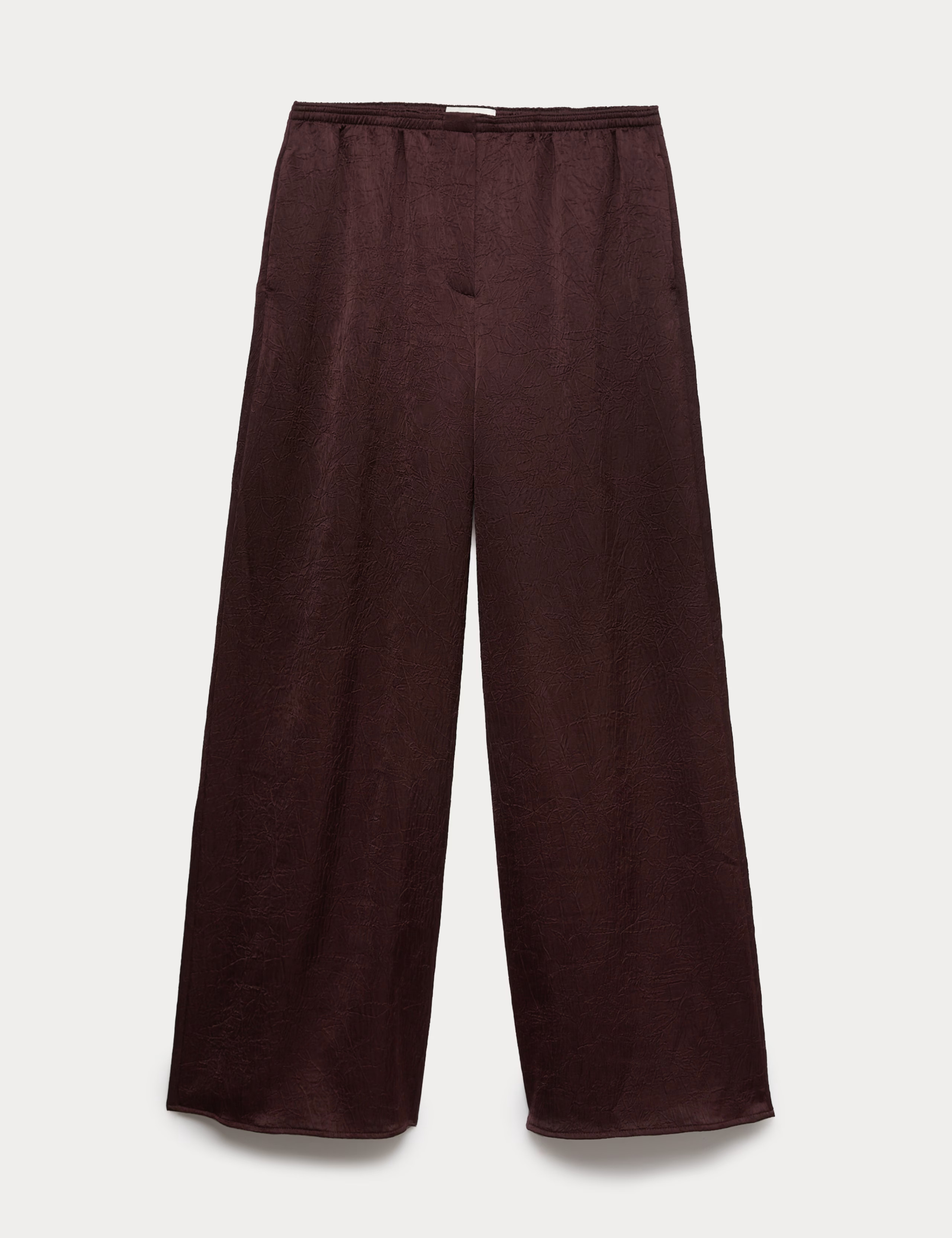 Satin Crinkle Palazzo Trousers | Marks & Spencer (UK)