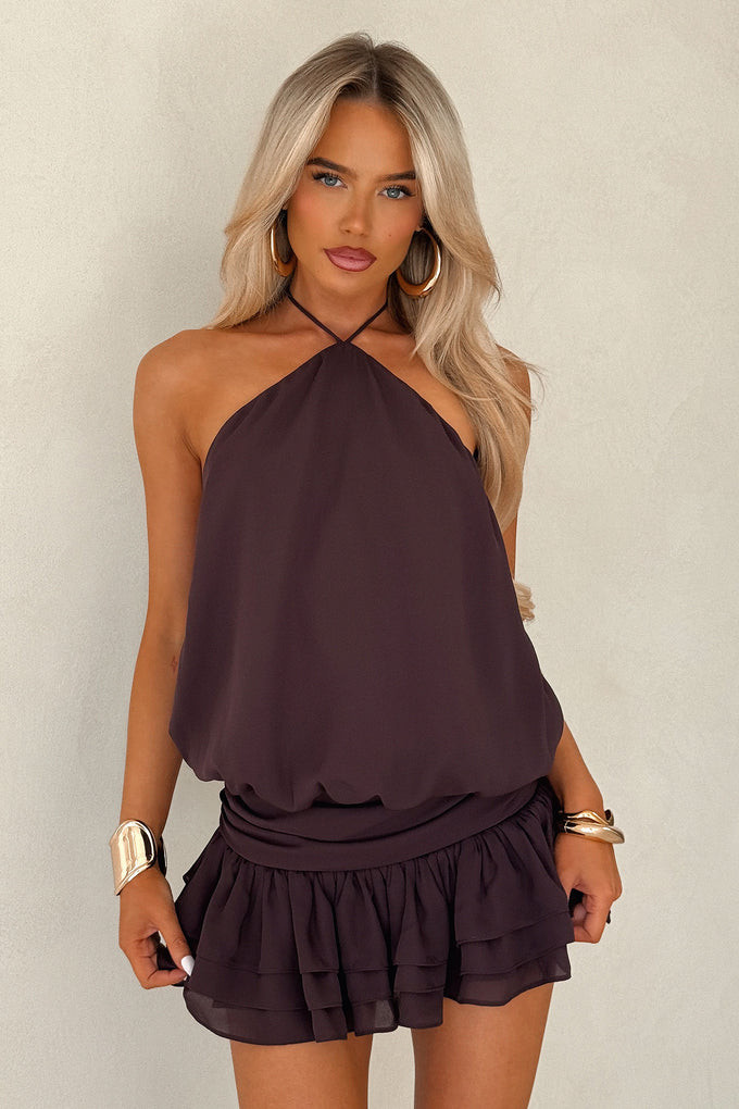 Latina Open Back Mini Dress - Plum | Thats So Fetch (US)