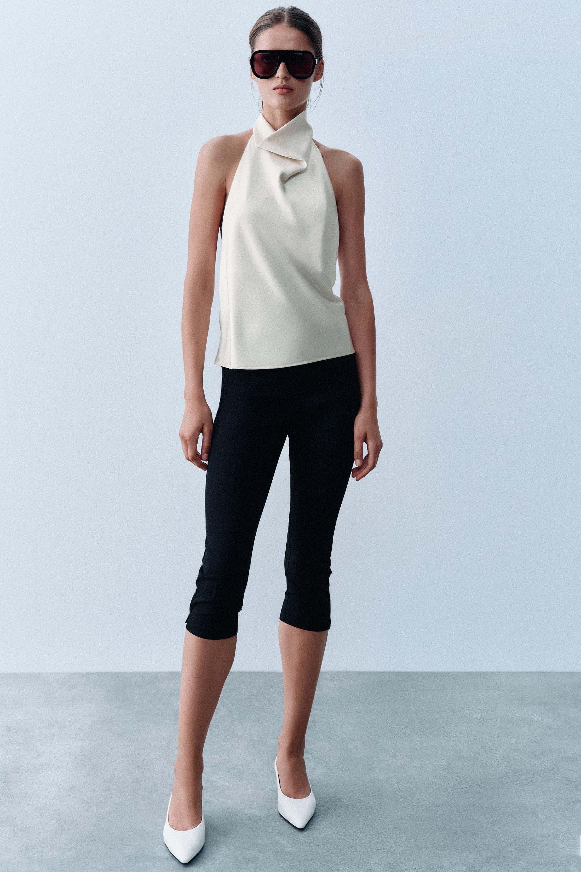 Zara - Satin Effect Halter Top - Brown - Xl - Woman | Zara US