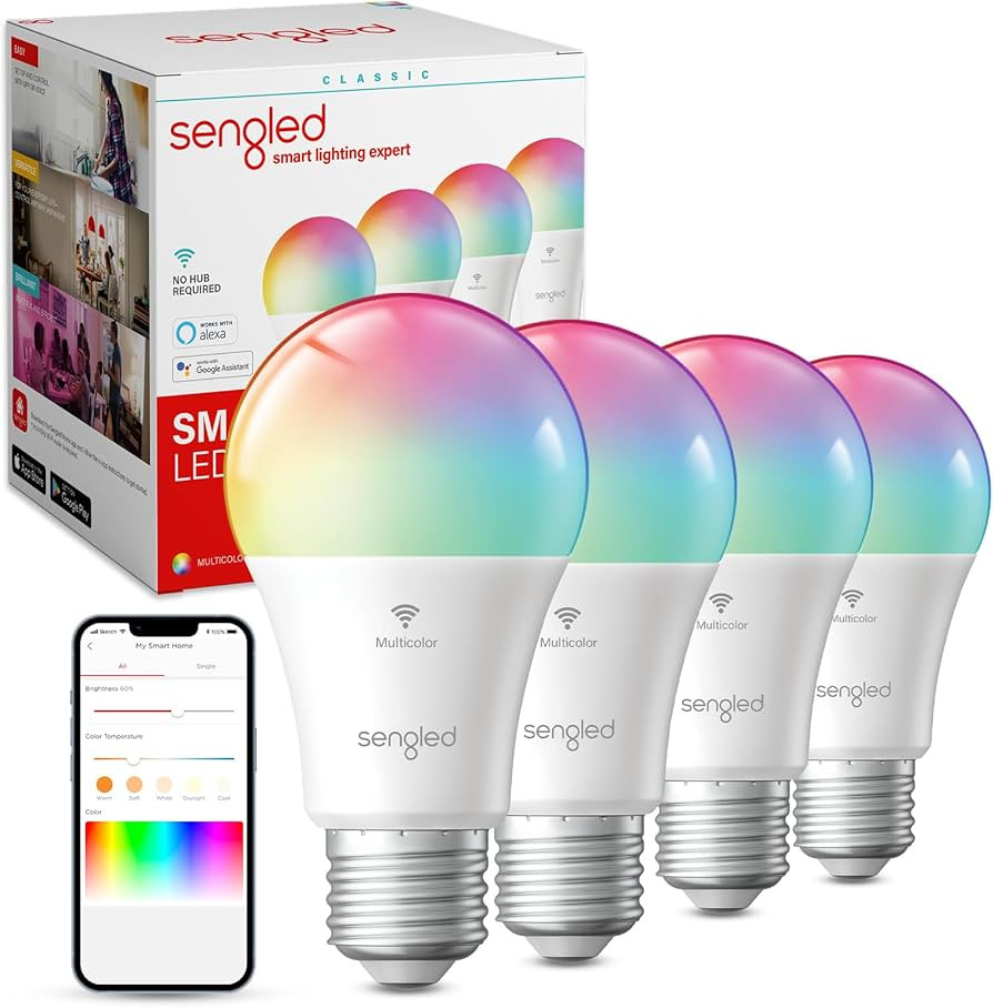 Sengled WiFi Color Changing Light Bulb, Alexa Smart Light Bulbs that Work with Alexa & Google Ass... | Amazon (US)