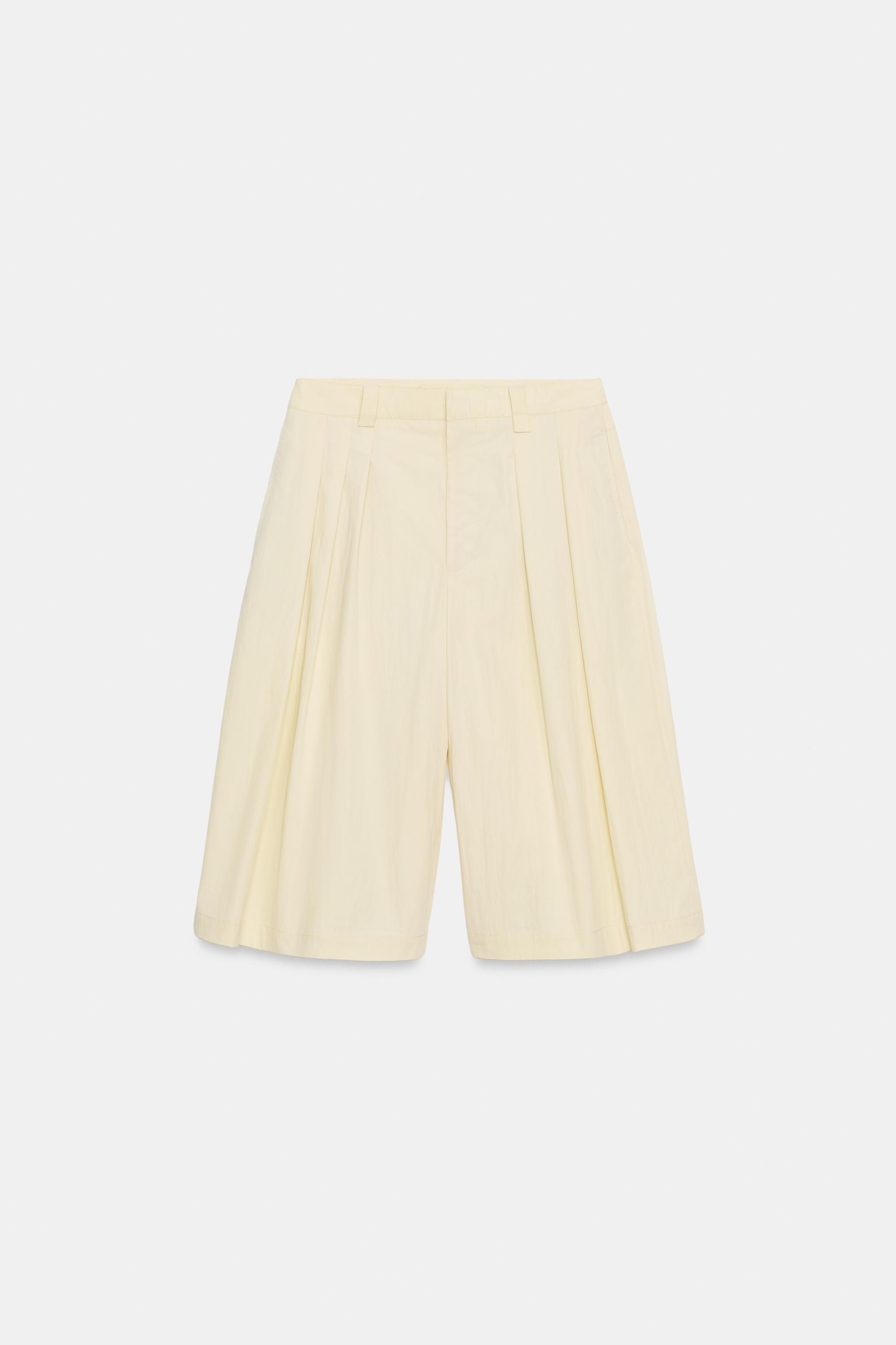 ZW COLLECTION PLEATED BERMUDA SHORTS | Zara UK