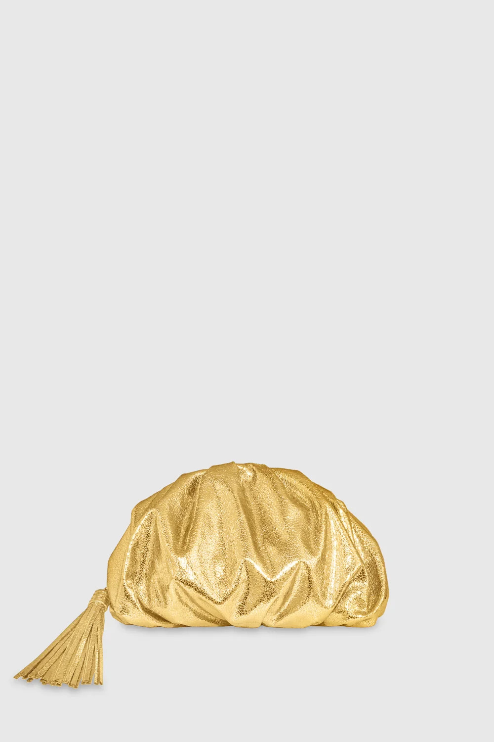 Rebecca Minkoff Ruched Clutch Bag In Gold | Rebecca Minkoff