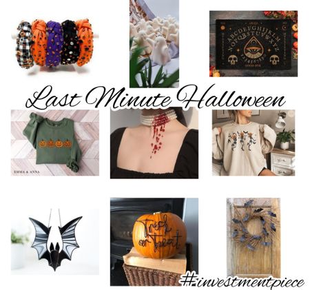 From wreaths and welcome mats to simple costumes and holiday shirts- get all of your last minute Halloween fix @etsy (shop small, spooky, and special all in one!) #investmentpiece 

#LTKhome #LTKHalloween #LTKunder50