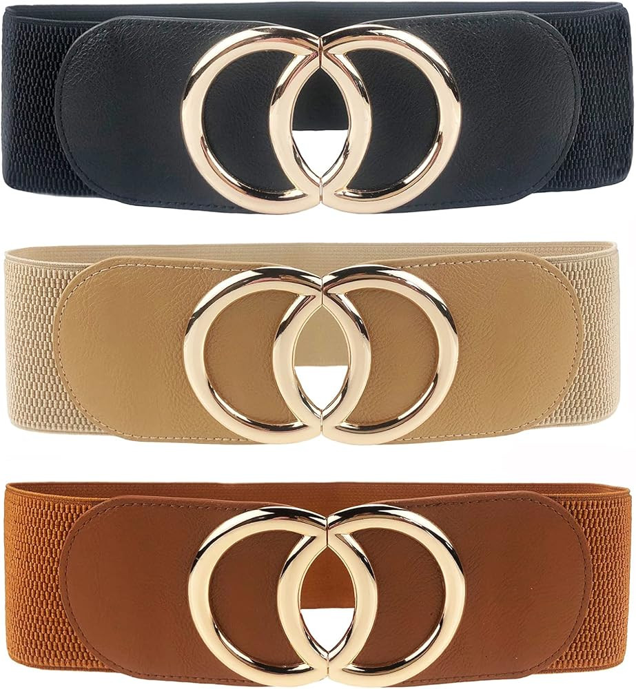 Swtddy Women's Elastic Wide Stretchy Waist Cinch Belt Waistband For Dresses | Amazon (US)