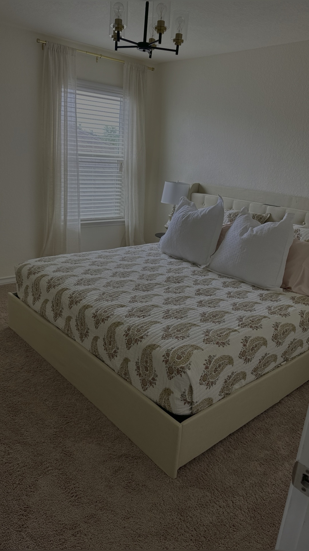 We turned our daughter play room into an inviting guest room ♥️

A few more items to add, but overall I believe this turned out great. This is a king bed! 