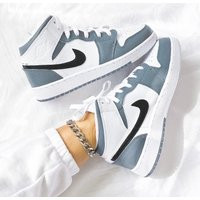 Custom Air Jordan 1 Mid Sneaker | Etsy (US)