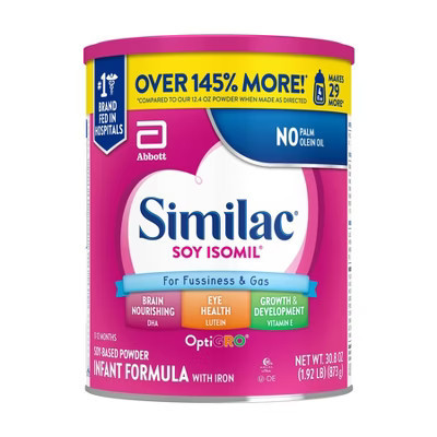 Similac Soy Isomil Powder Infant Formula - 30.8oz | Target