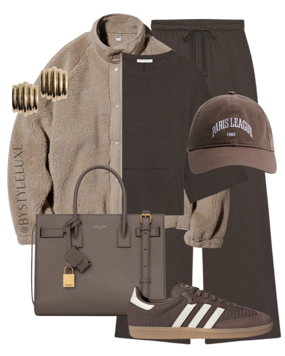 TAUPE & BROWN - comfy brown co-ord set styled with this cosy fleece jacket and Sambas for the perfect off-duty look 

#trainers #autumnoutfit #coord

#LTKbag #LTKshoes #LTKautumn