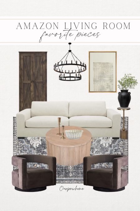 Amazon Home: Living room favorites!

Living room furniture, couch, area rug, accent chair, swivel chair, ridged coffee table, end table, vase, fluted bowl, candlesticks, wall art, chandelier, cabinet 

#LTKhome #LTKFind #LTKstyletip
