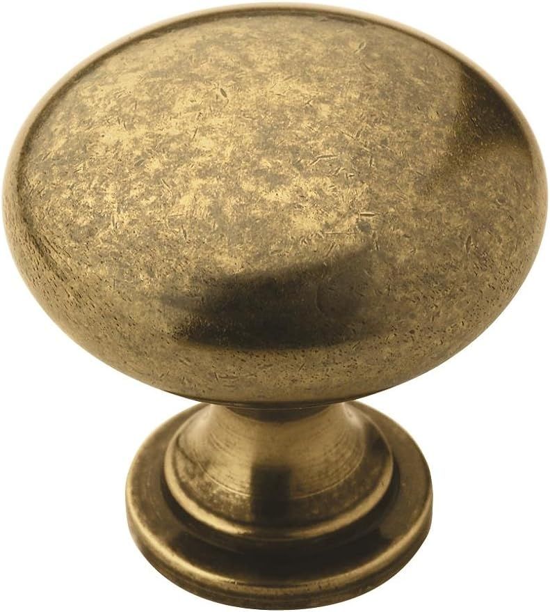Amerock | Cabinet Knob | Burnished Brass | 1-1/4 inch (32 mm) Diameter | Edona | 1 Pack | Drawer ... | Amazon (US)