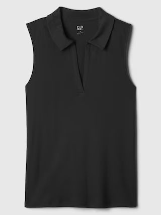 Ribbed Sleeveless Polo Shirt | Gap Factory