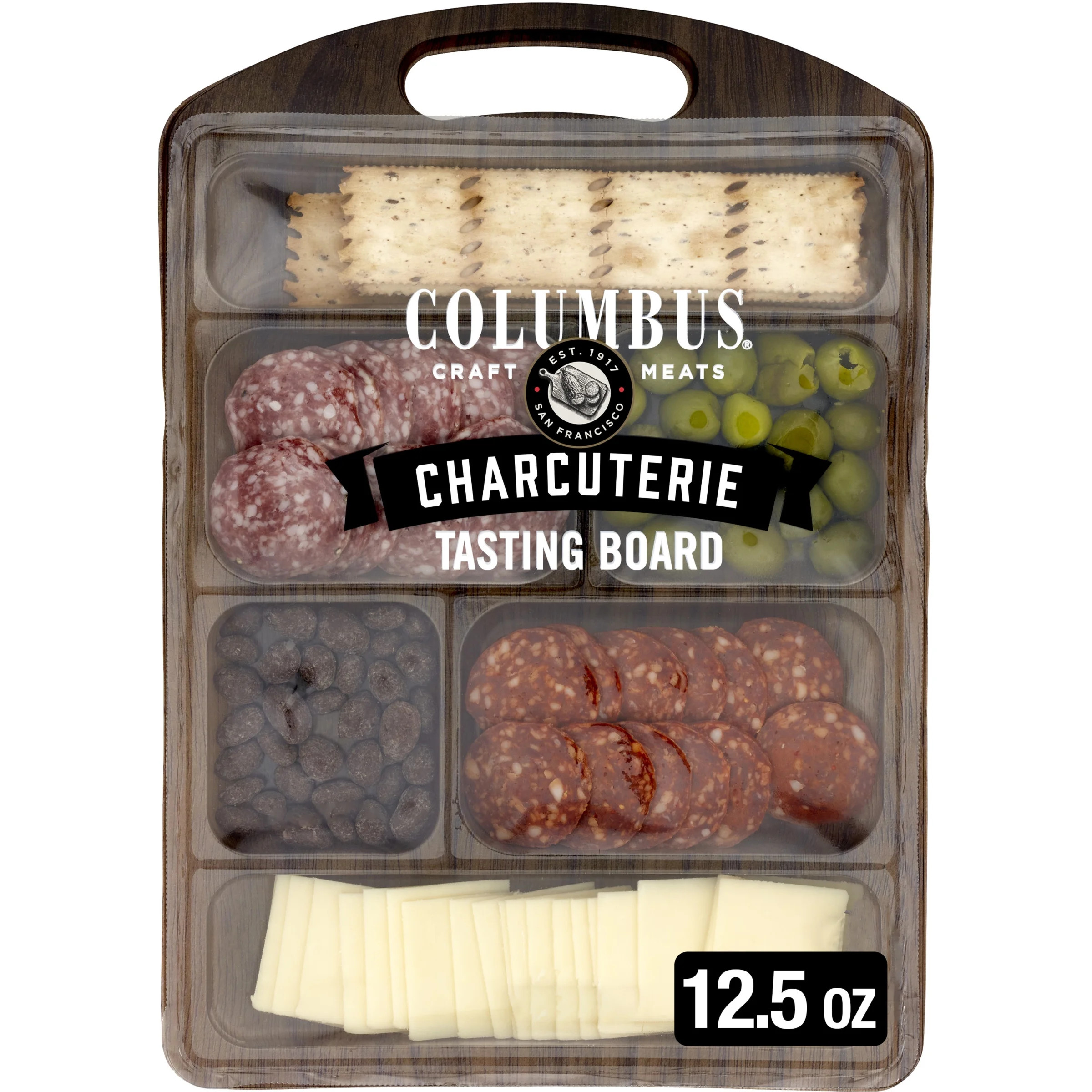 COLUMBUS Charcuterie Tasting Board, Pork, Refrigerated Packaged Appetizer, 12.5 oz Plastic Tray | Walmart (US)
