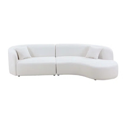 Upholstery Curved Sofa With Chaise 2-Piece Set Luxury Modern Style Living Room Upholstery Curved Sofa with Chaise 2-Piece Set, Right Hand Facing Secti | Wayfair North America