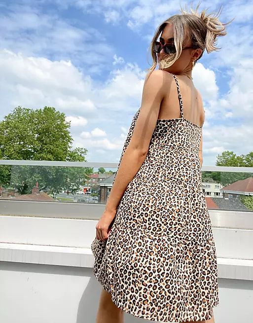 Wednesday's Girl mini cami dress in leopard print | ASOS (Global)