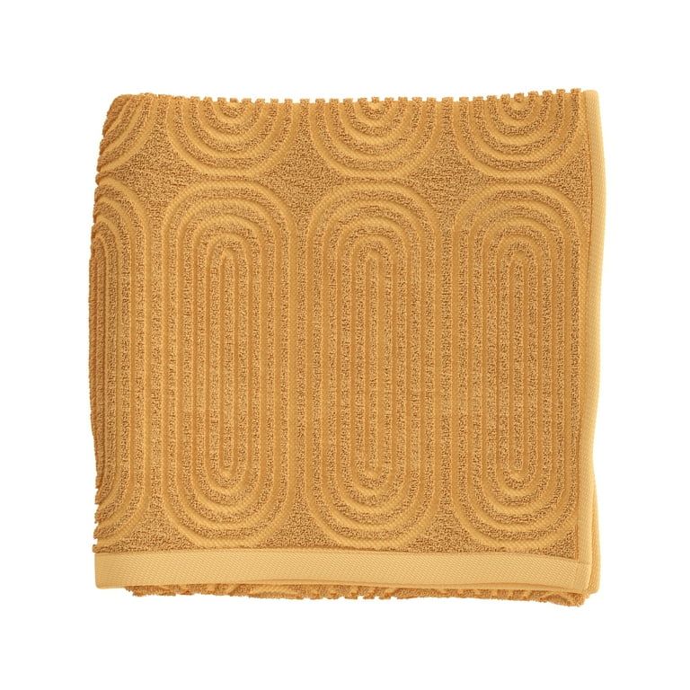 Beautiful Textured Bath Towel, 56" x 30", Amber Yellow by Drew Barrymore | Walmart (US)