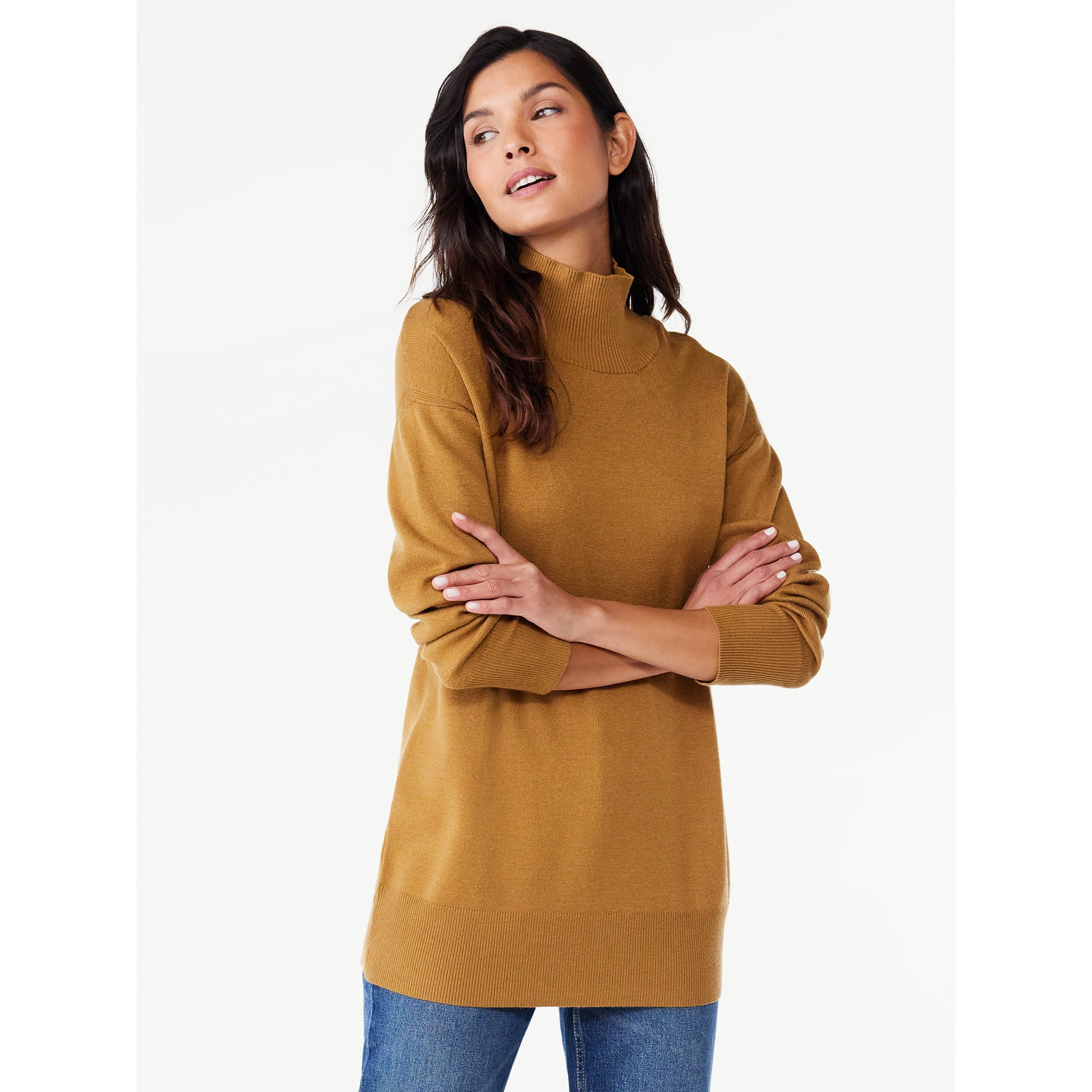 Free Assembly Women's Turtleneck Sweater, Midweight, Sizes XS-XXL | Walmart (US)