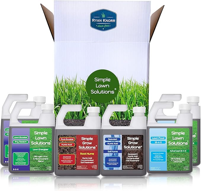 Simple Lawn Solutions - Ryan Knorr - Lawn Essentials Bundle Box - 6 Piece Set- Lawn Food 16-4-8 N... | Amazon (US)