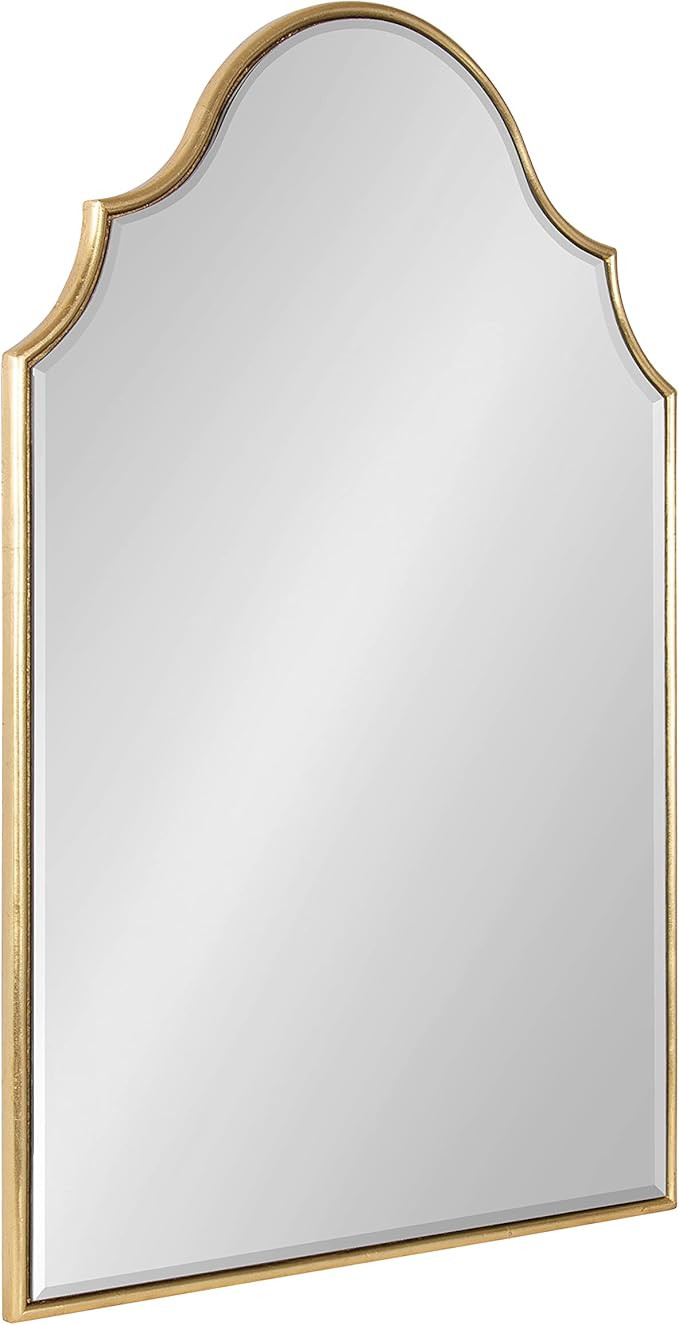 Kate and Laurel Leanna Modern Arched Wall Mirror, 20 x 30, Gold, Glamorous Decorative Mirror for ... | Amazon (US)