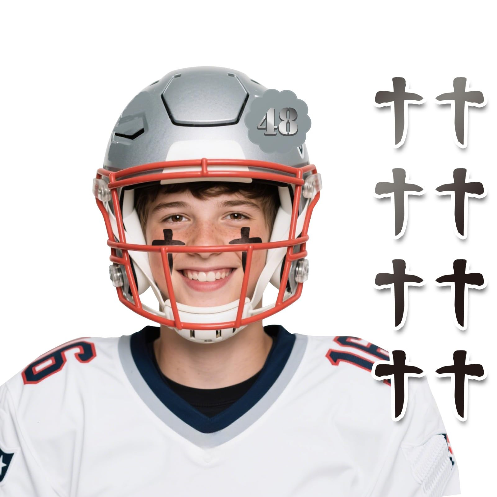 48 Pairs Eye Black Stickers, Sports Face Eyeblack Sticker for Baseball Football Softball Themed P... | Amazon (US)