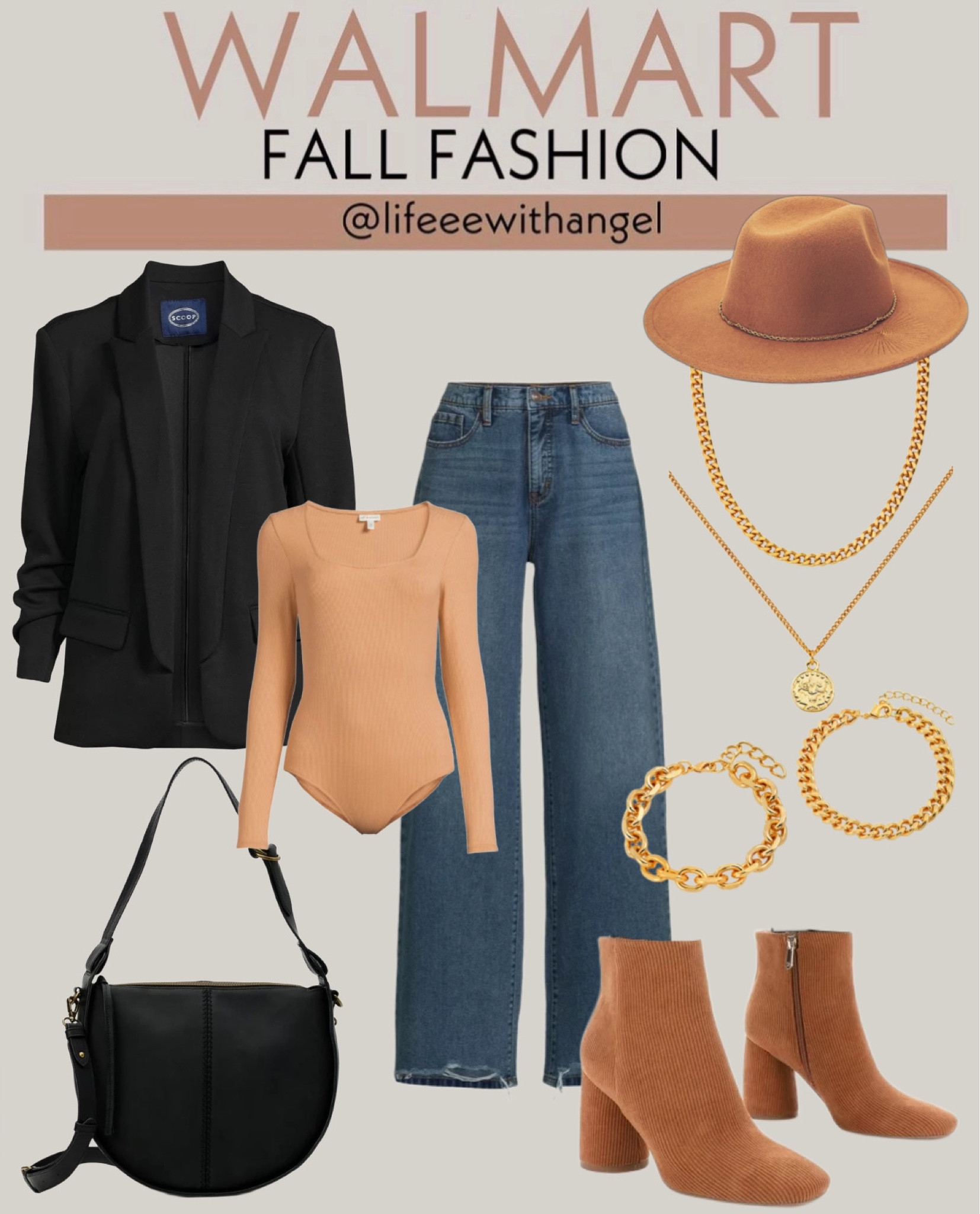 Fall is my favorite season for fashion. I love all the layers and neutral colors. One of my go to look is the simple jeans and blazer combo. Complete it with a matching bag and pair of comfy boots and you’re good to go. @Walmart has made comfy and trendy look effortless with this  simple outfit. 

#Ad @walmartfashion #WalmartPartner #WalmartFashion
@shop.ltk  #LTKfashion #liketkit #ltkstyletip #ltkshoecrush #LTKoutfitinspo #LTKfallfit #LTKfalloutfitinspo #walmartfallfashion #fallfashion #LTKShoes #shoes