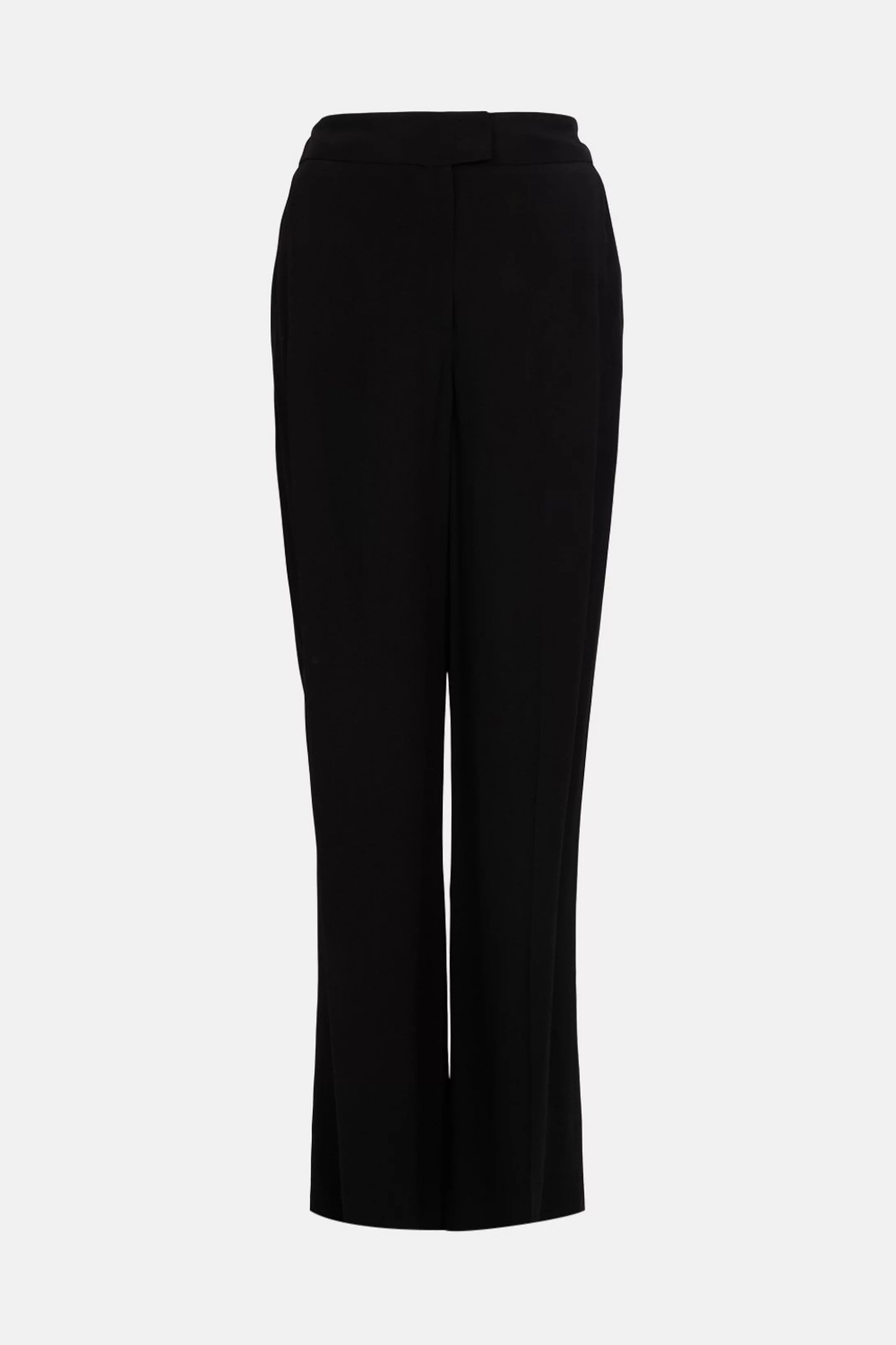 Tailored Viscose Satin Back Crepe Wide Leg Trousers | Karen Millen UK + IE + DE + NL