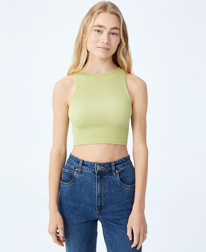COTTON ON Women's Benni Seamless High Neck Tank Top & Reviews - Tops - Juniors - Macy's | Macys (US)