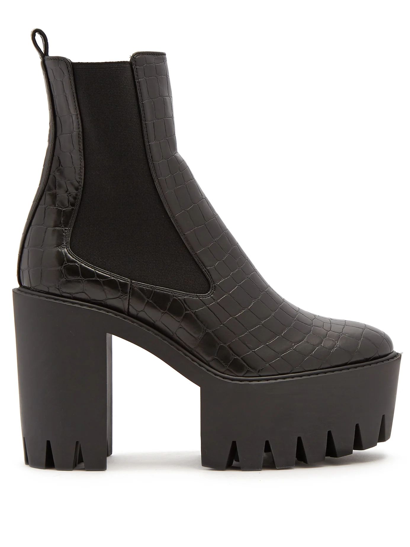 Monster crocodile-effect faux-leather ankle boots | Matches (US)
