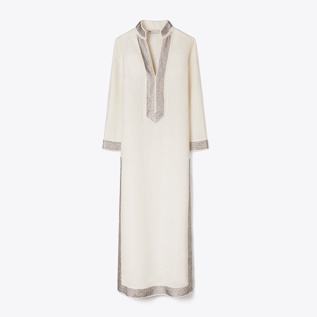Tory Burch Embellished Linen Caftan | Tory Burch (US)