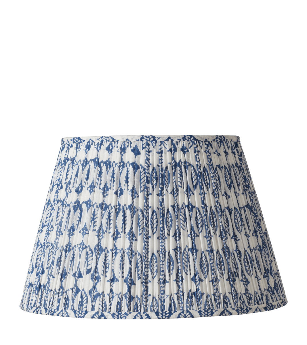 20in Pleated Daun Cotton Lampshade - Indigo | OKA US