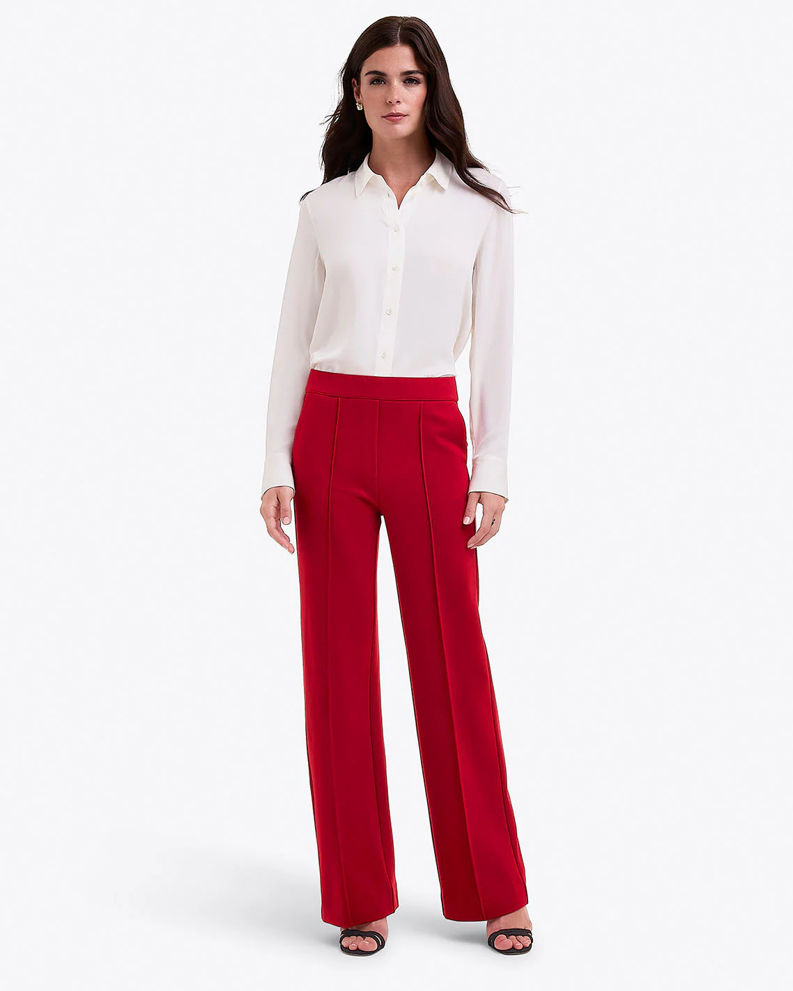 Flare Pants in Ponte - Red / XS | Draper James (US)