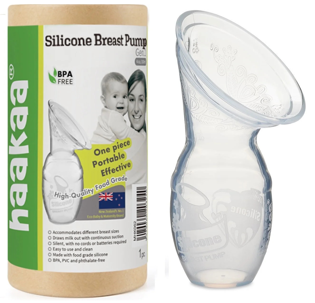 Haakaa Silicone Breastfeeding Manual Breast Pump Milk Pump 100% Food Grade Silicone BPA PVC and P... | Walmart (US)