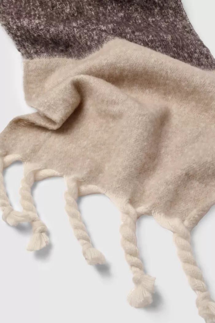 Striped Tonal Tassel Scarf | boohoo (US & Canada)