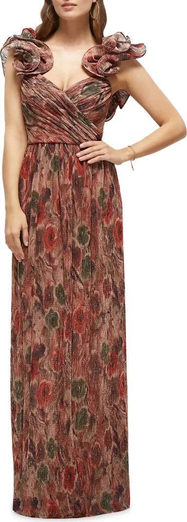 Metallic Print Gown | Nordstrom