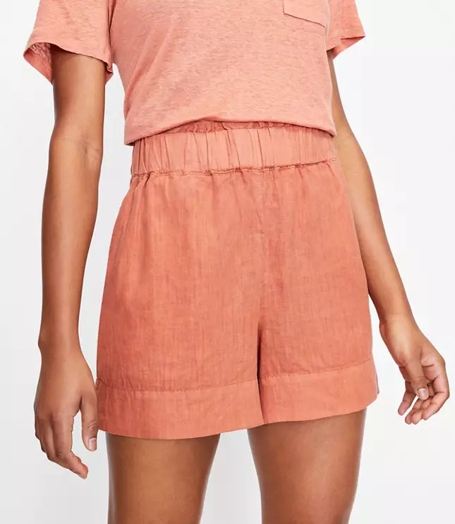 Lou & Grey Linen Pull On Shorts | LOFT
