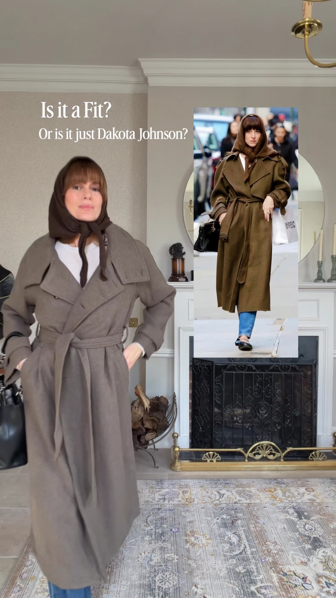 Belted coat
Triangle scarf
Levi’s jeans 

#LTKwinter #LTKuk #LTKstyletip