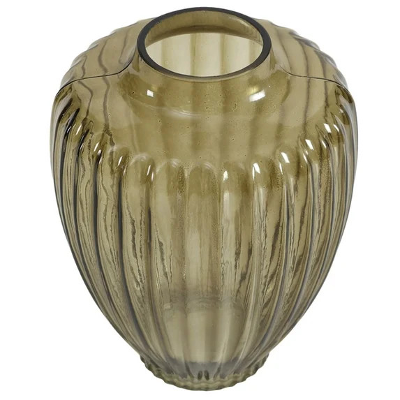 Home Decor Collection Style House Green Glass Vase, 7.5" L x 9.65" H - Walmart.com | Walmart (US)
